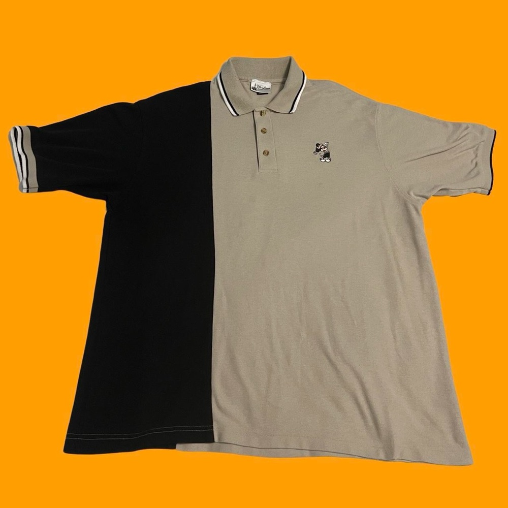 Y2K Disney Mickey Mouse Golf Button Collar Polo Shirt